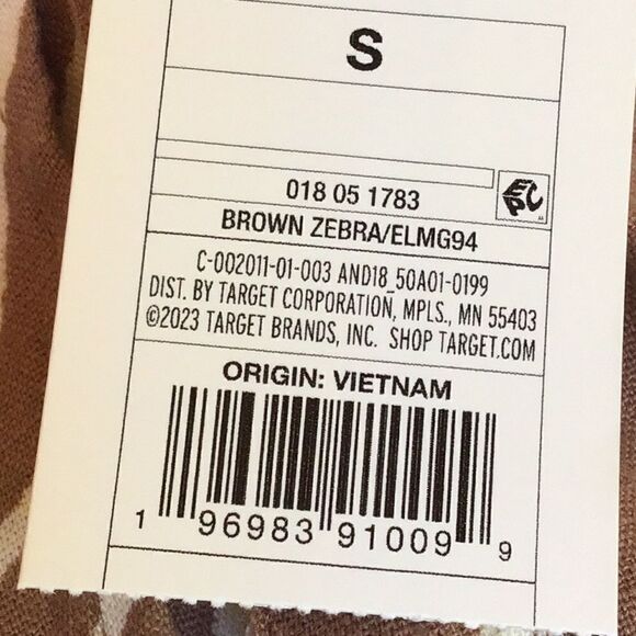 A New Day Khaki Cream Zebra Stripe Linen Blend Midi Wrap Skirt NEW - Picture 16 of 16